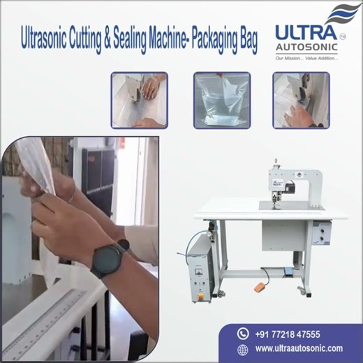 Meet the ultrasonic cutting & sealing machine for polythene packaging bags!