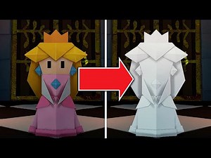 Origami Peach without Colors - Paper Mario The Origami King