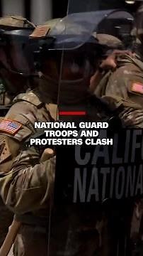 Pepper balls used against protesters in Los Angeles