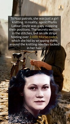 This spy hid secret codes on knitting needles right in her hair. Incredible bravery? #history #historyfacts | Ancient Revealed