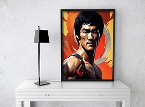 Bruce Lee Portrait Digital Art Print, Digital Download, Ai-generated Art, Bruce Lee Art, Bruce Lee Poster, Bruce Lee, Digital, Printable - Etsy