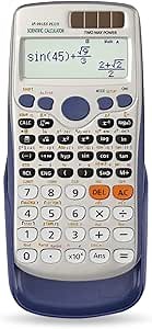 Scientific Calculators, IPEROT Black Math Calculator with 417 Function, Solar Battery Power and 4-Line Display, School Supplies for Middle High College Students Teachers (Black 991ES)