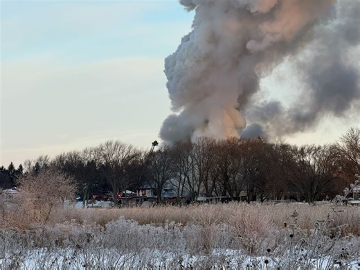 UPDATE: Crews battle massive fire at Bass Bay Brewhouse in Muskego