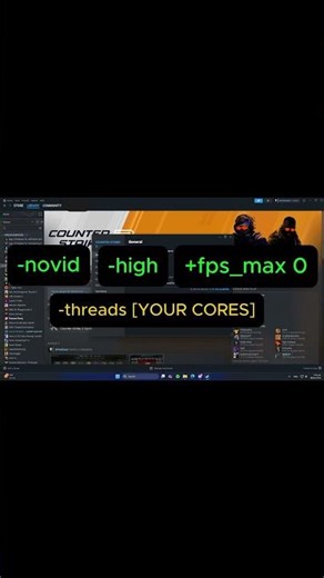 CS2 FPS BOOST STEP 2 Launch Options