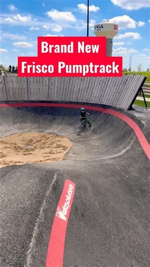 Future Pumptrack Star!! Charlie is loving his new Strider at the brand new Frisco Pumptrack!