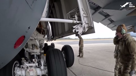 Inside Look at US's Largest 420-Ton Cargo Aircraft Landing