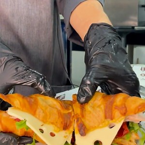 1.1K views · 15 reactions | Get ready to tantalize your taste buds with Chef Rachel's sensational creation – Turkey & Swiss on a pretzel croissant, brought to life with the irresistible flavors of Brickman's newest products! From the decedent pretzel croissant to the Italian prosciutto, this sandwich offers everything a deli lover craves. Discover more about Brickman's here: https://bit.ly/4bC7php | Gordon Food Service | Facebook