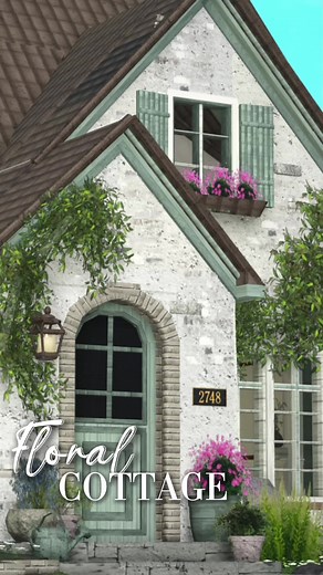 Charming Floral Cottage Build in Bloxburg
