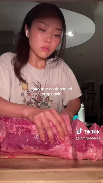 the whole thing is literally the price of one steak at a restaurant 🥩 #costco #mealprep #fyp #fypシ゚