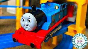 We've built a HUGE track for our Thomas & Friends™ TOMY toy train races! Trains can go up and down, back and forth, zig and zag on this massive railway track! Thomas, Edward, Murdoch, Lady, Mighty Mac and more! Who will win? | Kids Toys Play