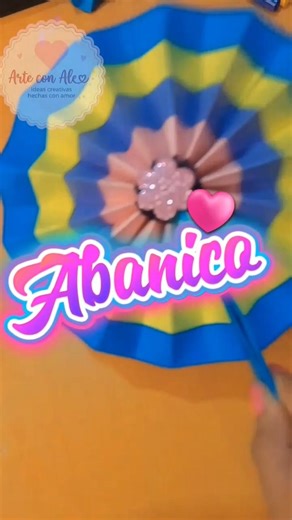 Cómo hacer un abanico de papel.🩷 #arteconale #manualidades