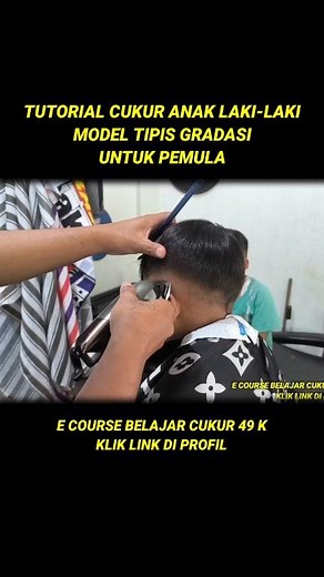 12K views · 144 reactions | Tutorial potng rambut anak laki laki tipis gradasi untuk pemula. | Kelas Cukur ID | Facebook