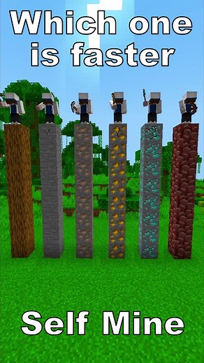Minecraft which one is faster on self mine | #minecraft