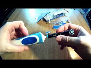 Replacing an ORAL B Vitality Electric Toothbrush Head, Cross action Black Edition