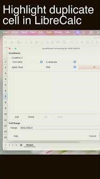 Auto highlight duplicate cells in LibreOffice Calc