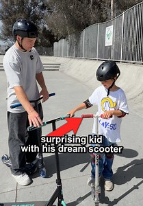 shoutout cooper man. what a goat!!! #scootering #skatepark #surprise #giveaway