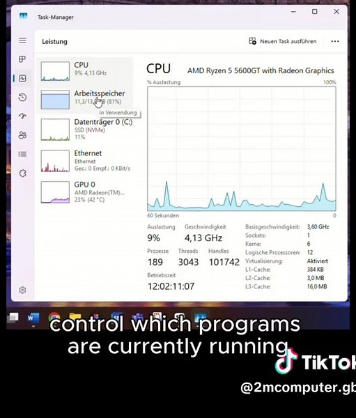 What is the Task Manager In this video we explain what the task manager is, what it does and how to work with it. #2mcomputer #learnontiktok #edutok #techtok #computerscience