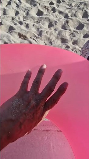 Pop inflatable - Popping the Red Swim Ring on the Beach! ❤️💨 So Satisfying!