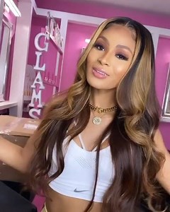 34K views · 99 reactions | Rocking her highlight body wave lace wig. @yesimprettyvee she is so excited with this look. it this color beat your heart?   Hair infor: Highlight Body Wave Lace Front Length: 24inch 180% density View this producthttps://www.celiehair.com/highlight-body-wave-13x4-lace-front-wigs.html | Celie Hair | Facebook