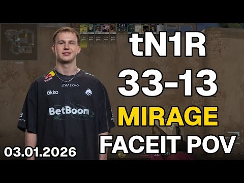 tN1R (33-13, 2.54 K/D) Mirage | FACEIT POV DEMO CS2 | Jan 03, 2026 17:02 UTC