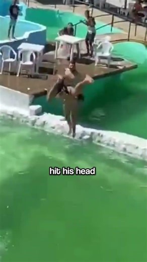 This Reckless Water Slide Stunt Almost Ended Badly 🌊