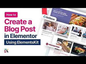 How to Create a Blog Post in Elementor Using Ai ➡️ ElementsKit x GetGenie Ai