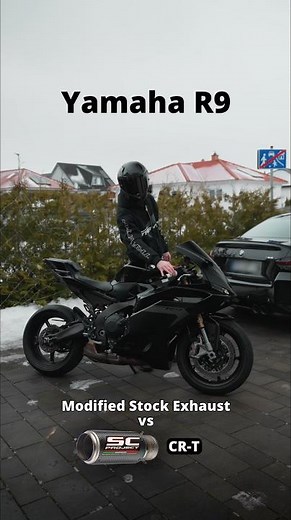 Yamaha R9 - SC Project CR-T vs. modified stock exhaust