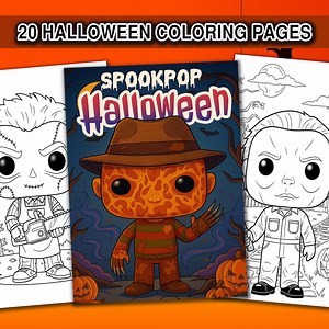 Funko Pop Horror Movie Coloring Pages: Spooky Halloween Printable (PDF Download - Etsy