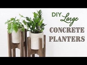 DIY Large Concrete Planters