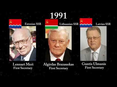 The leaders of Estonia, Lithuania & Latvia, every year (1940 - 2026)