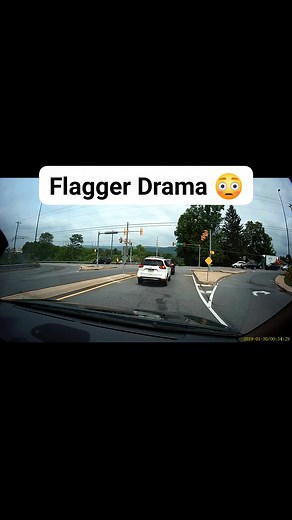 Mahoning Township This flagger had enough of it today. He didnt mind throwing his sign or hitting drivers. Hopefully he has a better day tomorrow. #c1mn #flaggerforce #flagger #roadcrew | Channel 1 Methed Up News