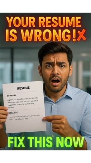Vamshi | Cynohub on Instagram: "Stop Writing "Objective" in Your Resume! ❌ #Reels #telugu #ResumeTips #freshersjobs #resumebuilding Stop making the mistake that 99% of students make! 🛑 Recruiters don't want to read generic "Objectives" like "I want to utilize my skills." Instead, you need a powerful Summary that highlights exactly who you are and what you bring to the table in just 3 lines. In this reel, I show you the exact formula to write a killer Resume Summary that gets you hired. 👇 WANT 