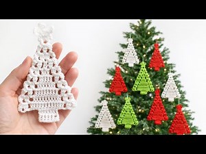 SUPER🎄💫 Crochet CHRISTMAS Tree Ornament Pattern 🌲 Easy Crochet xmas Tree decorations Step by step 🪜