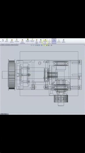 Solidworks - Custom Design Right Angle Gearbox w/ timing pulleys #3dmodel #cad #solidworks #gearbox