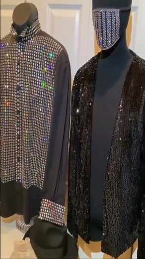[Michael Jackson] Motown 25 Shirt | Glove | History Tour Billie Jean Jacket And Rock With You Mask