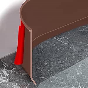 Flexible Baseboard Molding Trim 4 Inch Self-Adhesive Vinyl Wall Base Peel and Stick Cove Base Rubber Wall Baseboard Moulding Trim (20Ft, Brown)
