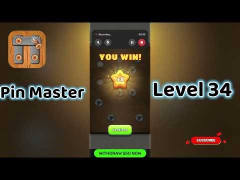 🎮 Pin Master Level 34 Walkthrough 🔩 | Brain Teaser Puzzle Game