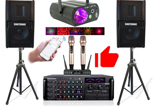 Complete 2000W Karaoke System by Singtronic w/ Freebies