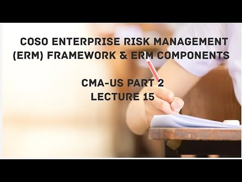 COSO Enterprise Risk Management (ERM) Framework and Its Components | CMA (US)-PART 2 Lec 15