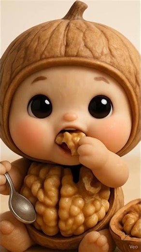 Em Bé Óc Chó. Baby Walnut Eats Walnut – Ultra-Real Crunchy ASMR Sound #asmr