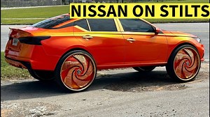 Nissan Altima on 30-Inch Spinners Rocks Donk-ish Attire, Instant Facelift Makes It Better