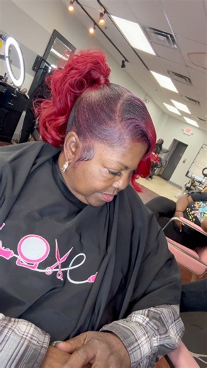 15K views · 287 reactions | #updohairstyles #updo #ponytail #sidebangs #curlyhairstyles #curls #layers #redhair #edges #cutehairstyles #highponytail #phillyhairstylist #merakihairloft | Shadonna Pitts | Facebook