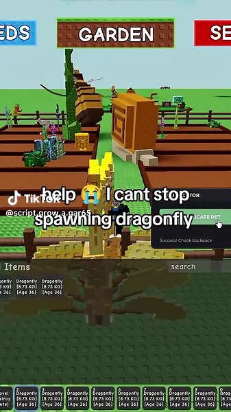 script grow a garden trên TikTok