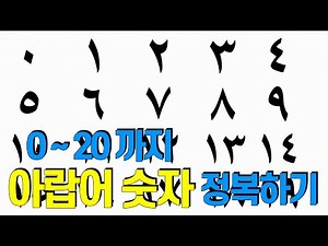 당신이 몰랐던 아랍어 숫자 배우기 (feat. arabic numbers from 1-20)