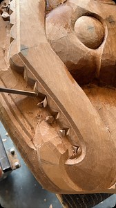 🦈😬😬😬🦈 Shark teeth getting created, carved from our native timber in a contemporary take of a traditional mask Tools out and away we go!! #native #shark #mako #woodart | Steve Solomon Down South Whakairo