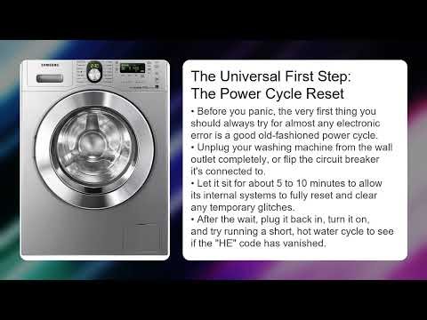 Samsung Washing Machine Error Code HE – Heating Error Fix