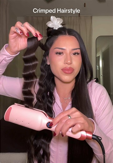 Easy Crimped Hairstyle Tutorial for Valentine's Day