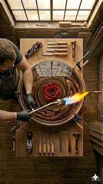 SATISFYING Glowing Rose Epoxy Table 🌹Pour!DIY Resin Art