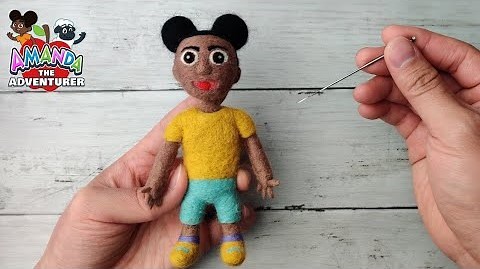 ASMR Amanda the Adventurer | Creating Amanda with Calming Needlefelt Art