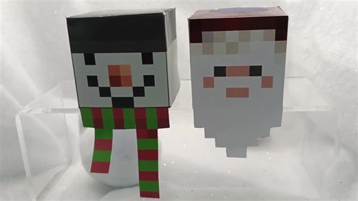 Mini Pixel Christmas Character Heads Printable – Minecraft-style Props – Easy Christmas Idea – Digital Download – DIY Papercraft Scene PDF - Etsy